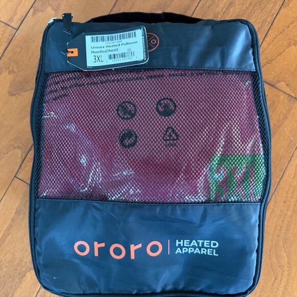 ORORO Unisex Heated Pullover Hoodie with 5 Heating Zones,Fleece Hooded Sweatshir - Picture 8 of 8